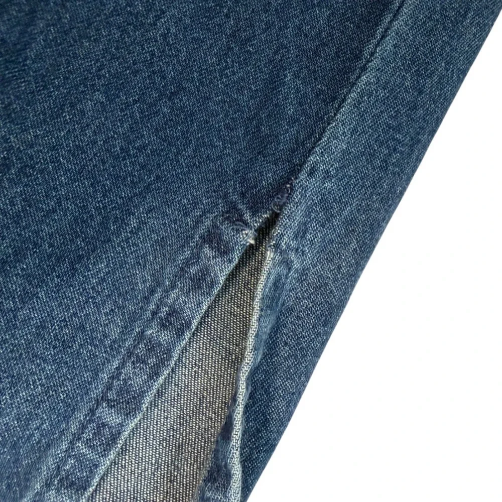 Vintage | Che Bella | Denim Floral Layered Maxi Dress Blue Medium Wash Size L - Picture 5 of 16